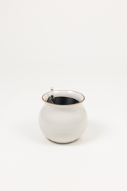 Self-watering Planter Leucadia White Red Rim