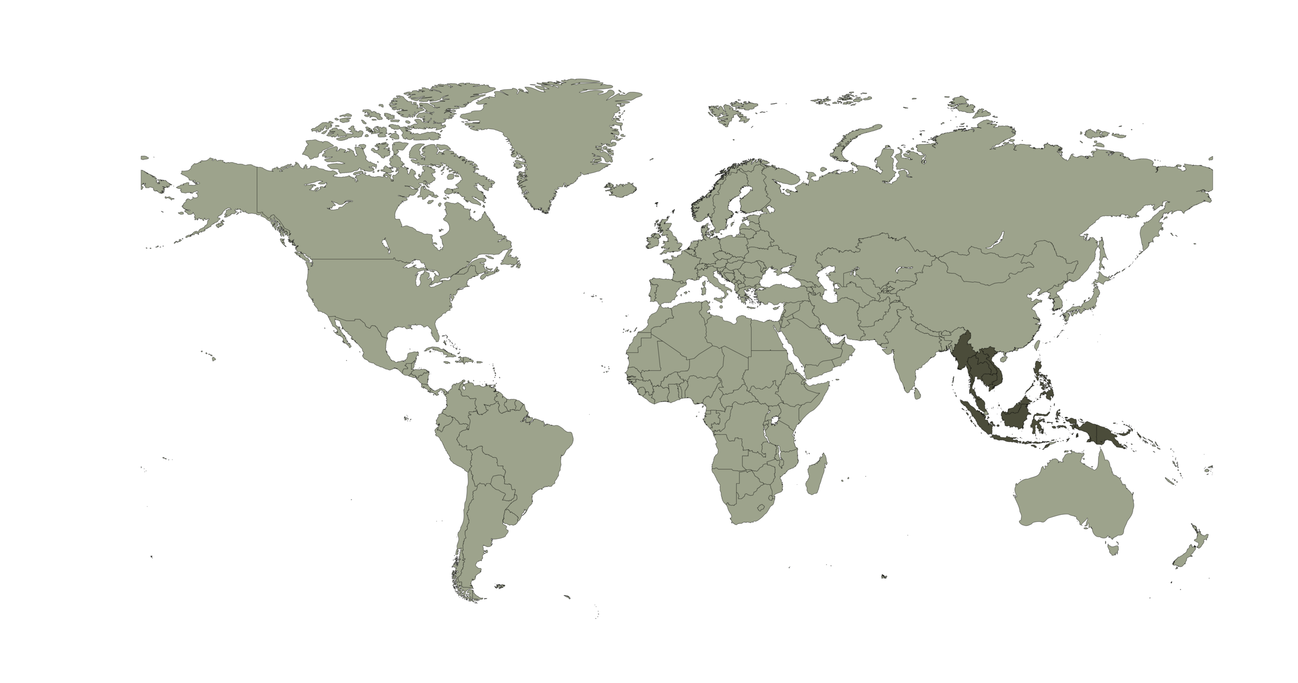 Origin map of Ficus elastica 'Ruby'
