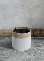 Self-watering Planter Mesa Dipped Natural