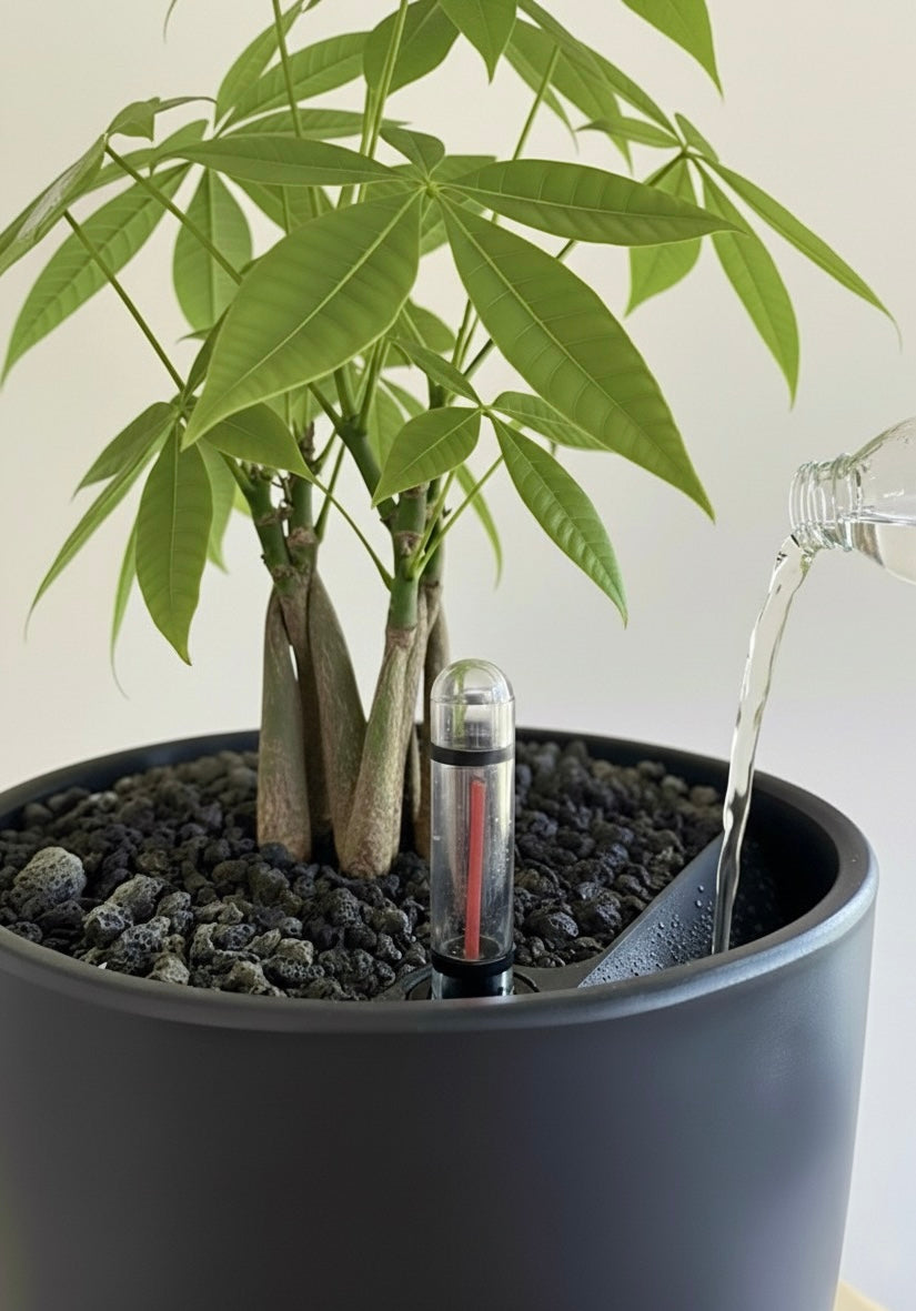 self watering pot for money tree Self-watering Planter Leucadia Natural Clay